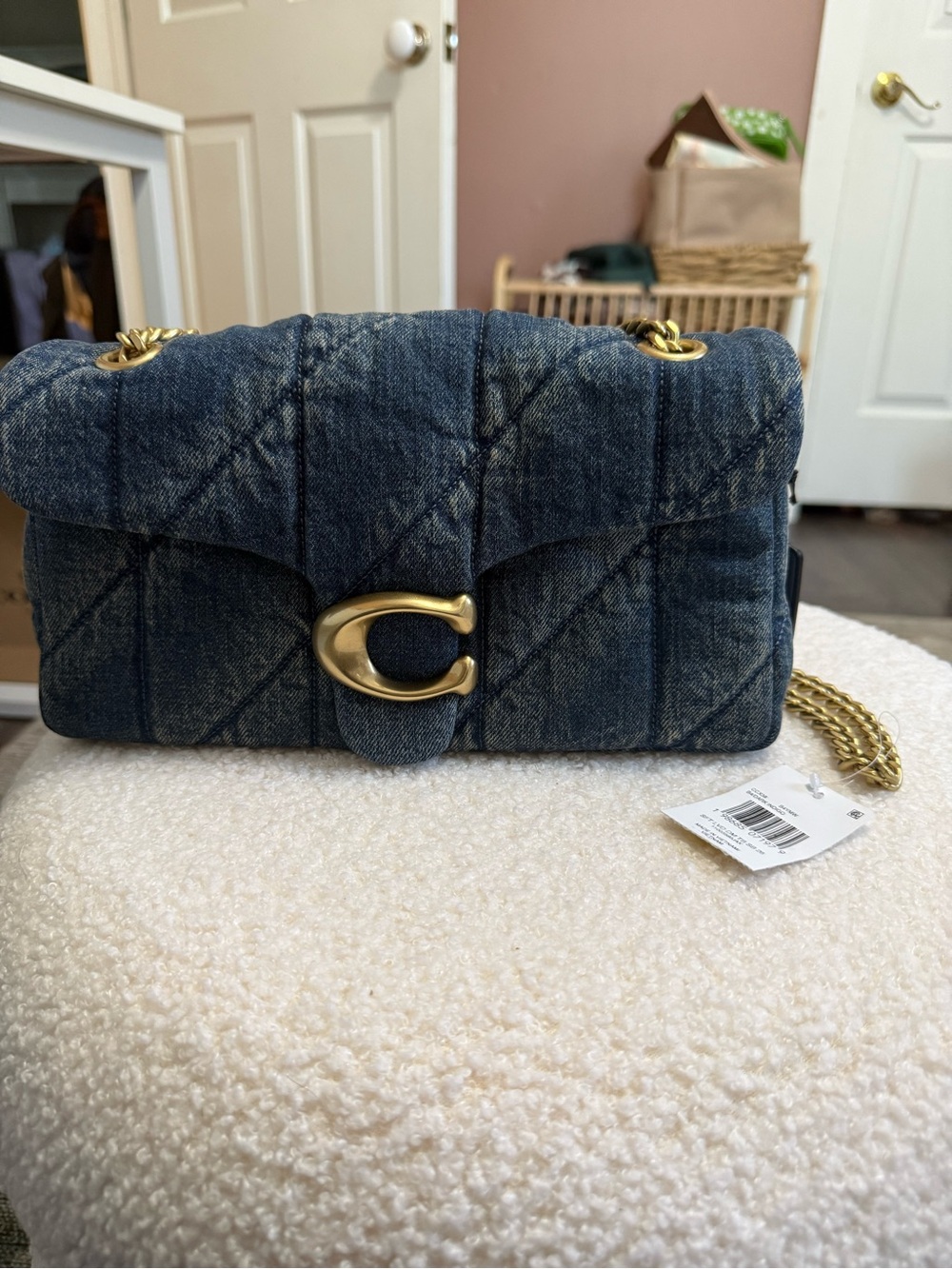 NWT Coach Soft Loved Denim Tabby 26